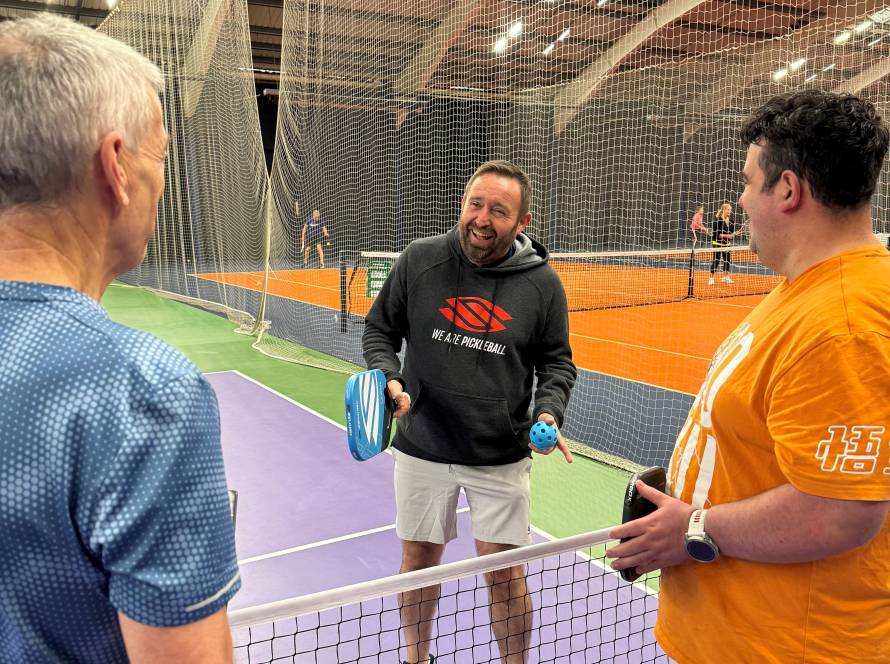 Andy coaching two clients